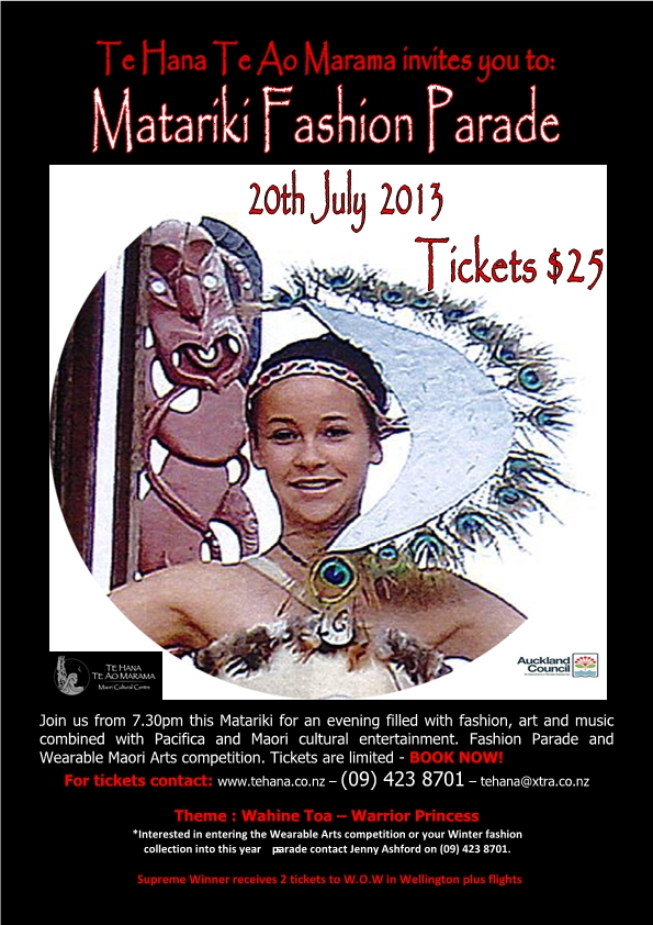 Matariki poster 2013 black with colour photo